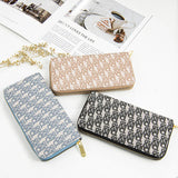 Matte Printed Letter Zipper Handbag Long Wallet Student Mobile Phone Bag