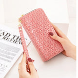 Women's Double Zipper Handbag Wallet with Large Capacity