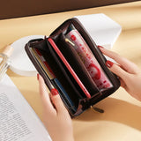Printed Zipper Handbag Long Wallet for Women and Men