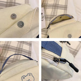 Cartoon Print Bear Mini Cloth Handbag for Girls