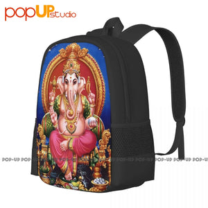 Lord Ganesh Shri Ganesh Hindu Lord Chakra Backpack Large Capacity Bookbag