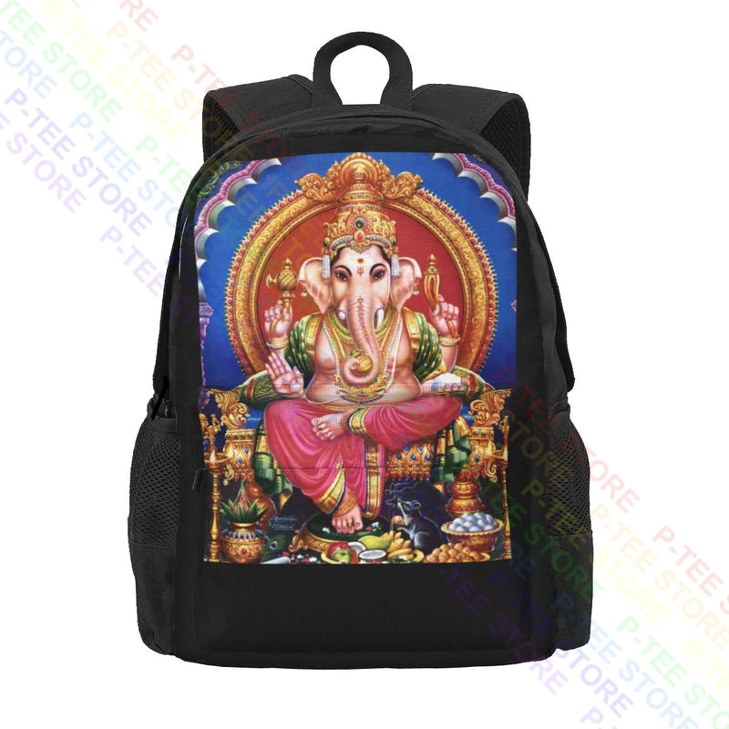 Lord Ganesh Shri Ganesh Hindu Lord Chakra Large Capacity Backpack
