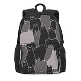 Lots of Cats Grey 1 Backpacks Men's Backpacks Bags for Women Schoolbag Bags