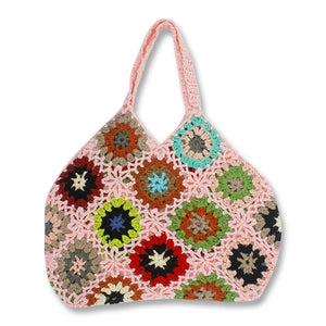 Loukong Ethnic Handbag Pure Hook Mixed Splicing Shoulder Bag