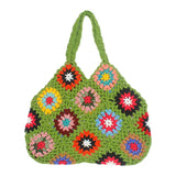 Loukong Ethnic Handbag Pure Hook Mixed Splicing Shoulder Bag