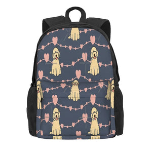 Apricot Cockapoo Cavapoo Backpacks Men's & Women's Bags Manga Style