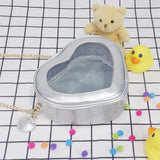 Love Heart Laser Crossbody Bag Women Mini Jelly PVC Clear Shoulder Zipper Pouch