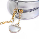 Love Heart Laser Crossbody Bag Women Mini Jelly PVC Clear Shoulder Zipper Pouch
