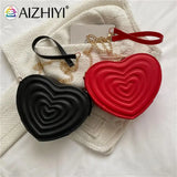 Love Heart Mini Shoulder Bag Women Leather Tote Crossbody Bag