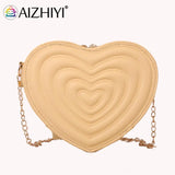 Love Heart Mini Shoulder Bag Women Leather Tote Crossbody Bag