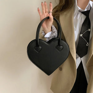 Love Heart Shape Women Tote Purse Handbags Pu Leather Ladies Shoulder Bags