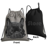 French Bulldog Backpack Drawstring Bag Riding Climbing Gym Bag