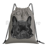 French Bulldog Backpack Drawstring Bag Riding Climbing Gym Bag