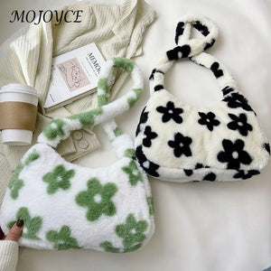 Soft Fur Winter Shoulder Bag Zipper Armpit Bag for Women