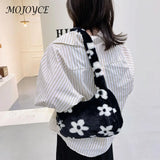 Soft Fur Winter Shoulder Bag Zipper Armpit Bag for Women