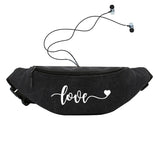 Love Printed Waist Bag Fanny Pack Gift Money Phone Hip Hop Pouch