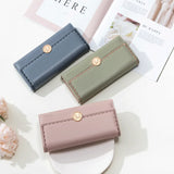 Love Step Long Women's Wallet Bowknot Buckle Embroidery Handbag