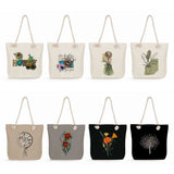Love Valentine Printed Handbags Eco Friendly High Capacity Portable Shopping Bag