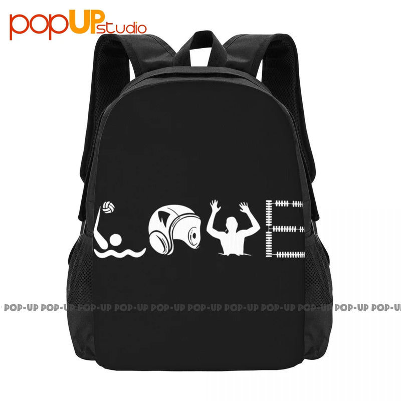 Love Water Polo Coye Backpack Large Capacity Schoolbag Storage Bag