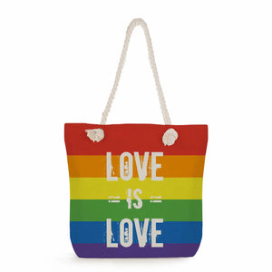 Love is Love Rainbow Totebag for Women - High Capacity Shopping Bag