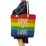 Love is Love Rainbow Totebag for Women - High Capacity Shopping Bag