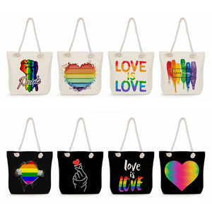 Love is Love Rainbow Totebag for Women - High Capacity Shopping Bag