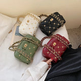 Women's Shoulder Bag Messenger Bag with Metal Chains
