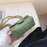Women's Shoulder Bag Messenger Bag with Metal Chains