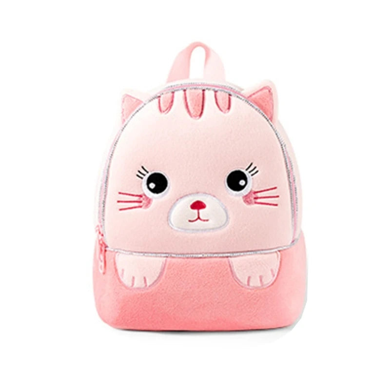3D Cartoon Animal Backpack for Baby Boy Girl Soft Plush Kindergarten Schoolbag