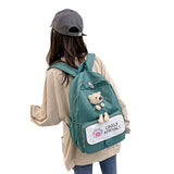 3D Cartoon Bear School Bag College Backpack for Girls, Women Plush Travel
