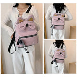 Velvet Harajuku Backpack Women Teenage Girl School Bag