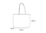 Embroidered Shoulder Canvas Bag Girls College Students Large Capacity