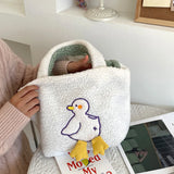 Cute Cartoon Duck Plush Shoulder Bag