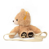 Cute Winter Faux Fur Messenger Handbag Teddy Bear Head Women Shoulder Bag