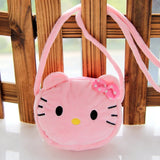 Kids Cartoon Plush Messenger Bag Animal Panda Cat Rabbit Fluffy Coin Purse