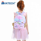 Soft Girl Plush Backpack for Kids Schoolbag