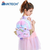 Soft Girl Plush Backpack for Kids Schoolbag