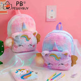 Lovely Soft Girl Plush Backpack Student Backpack Kindergarten