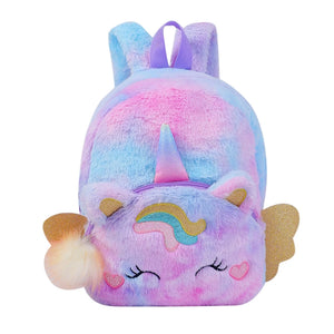 Soft Girl Plush Backpack for Kindergarten Students