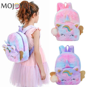 Soft Girl Plush Backpack for Kindergarten Students