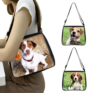 Dog Printing Handbag Dogs Pattern Ladies Underarm Bags Shoulder Bag