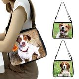 Dog Printing Handbag Dogs Pattern Ladies Underarm Bags Shoulder Bag