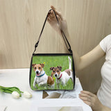 Dog Printing Handbag Dogs Pattern Ladies Underarm Bags Shoulder Bag