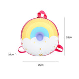 Lovely Donut Rainbow Backpack Kids Kindergarten School Book Bag