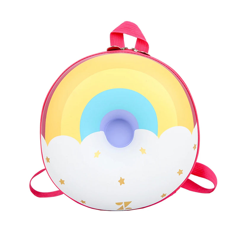Lovely Donut Rainbow Backpack Kids Kindergarten School Book Bag