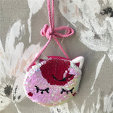 Plush Horse Messenger Bag, Pink Satchel Pouch
