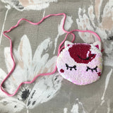 Plush Horse Messenger Bag, Pink Satchel Pouch