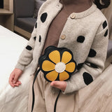 Girls Flower Coin Purse Shoulder Bag Kids Wallet Mini Crossbody