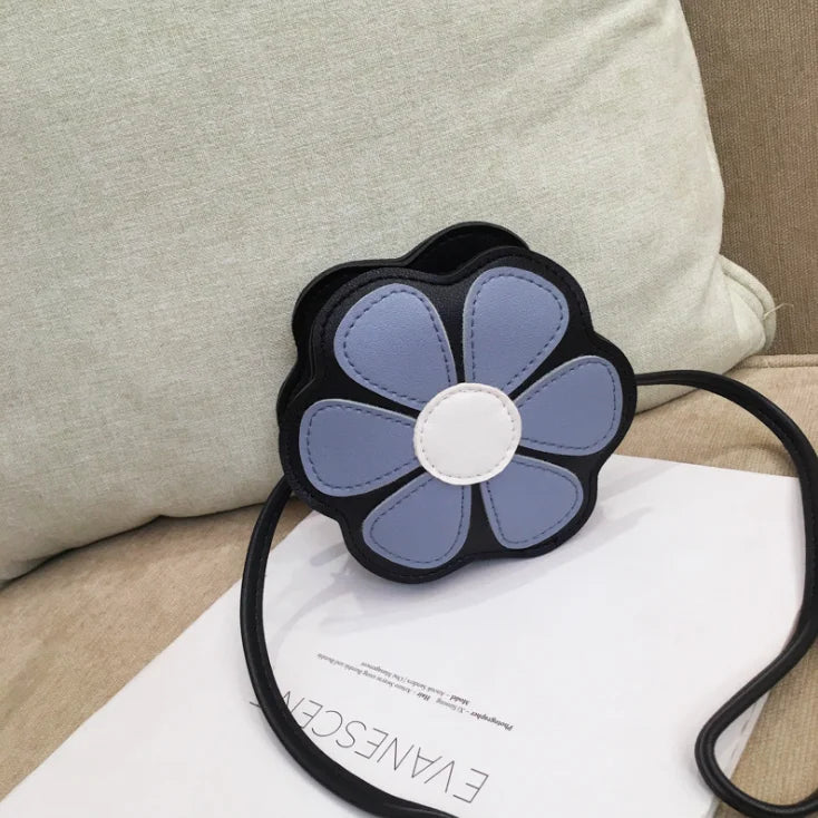 Girls Flower Coin Purse Shoulder Bag Kids Wallet Mini Crossbody