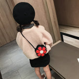 Girls Flower Coin Purse Shoulder Bag Kids Wallet Mini Crossbody
